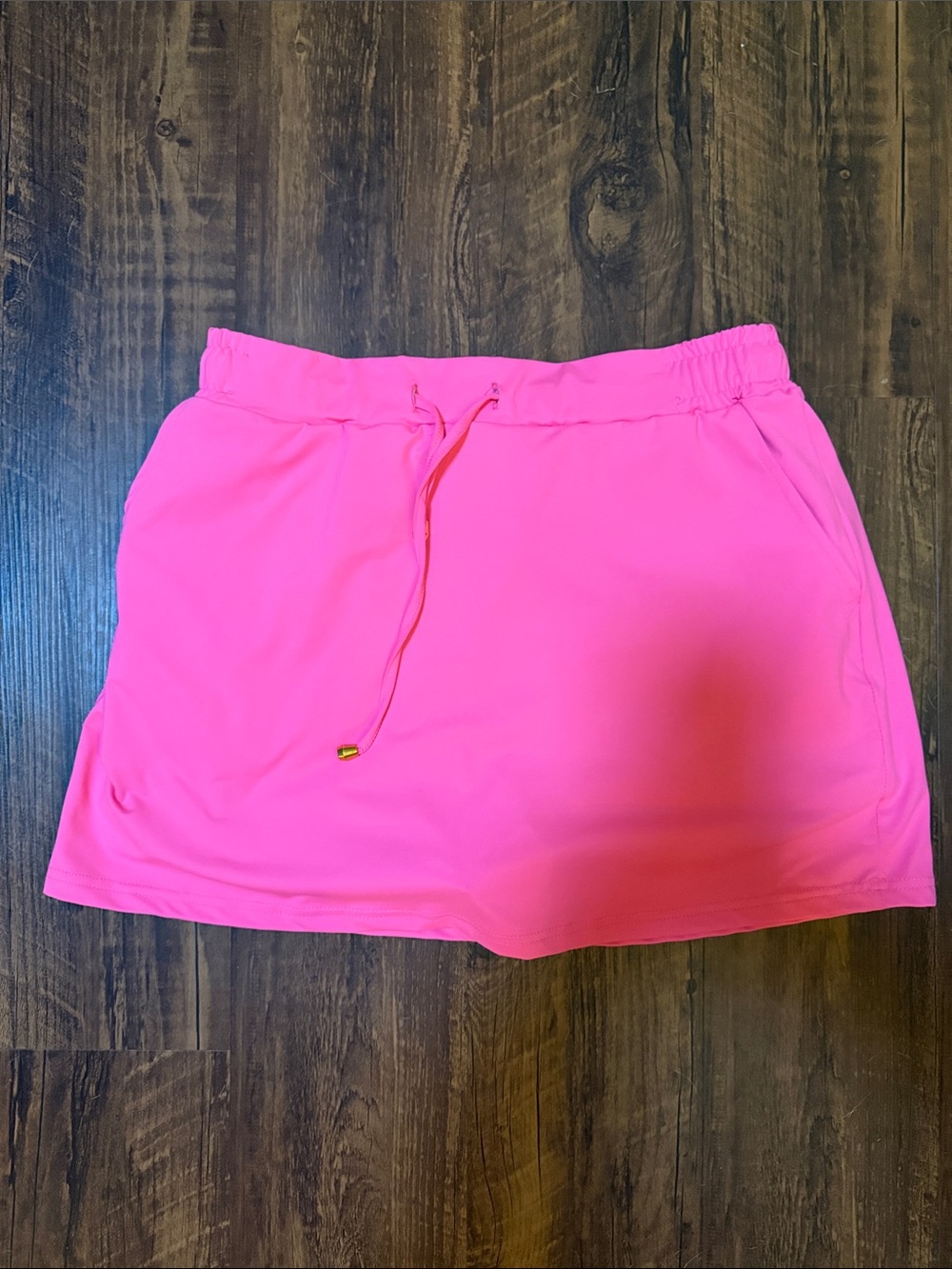 Women’s Bright Pink Athletic Skort with Drawstring